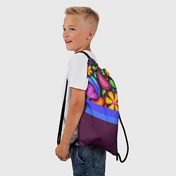 Рюкзак-мешок Мультяшные Цветы, цвет: 3D-принт — фото 2