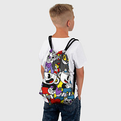Рюкзак-мешок Cuphead главные герои, цвет: 3D-принт — фото 2