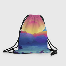 Рюкзак-мешок Красочные Горы, цвет: 3D-принт