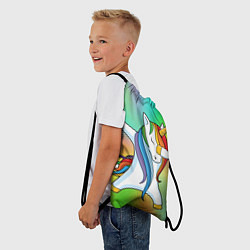 Рюкзак-мешок Крутой единорог, цвет: 3D-принт — фото 2
