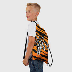 Рюкзак-мешок След от когтей тигра, цвет: 3D-принт — фото 2