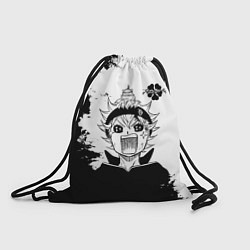 Рюкзак-мешок Чёрный клевер кричащий Аста, цвет: 3D-принт