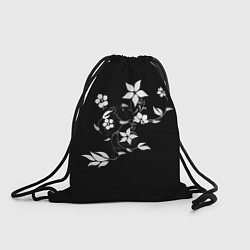 Рюкзак-мешок Цвета цветов черное, цвет: 3D-принт