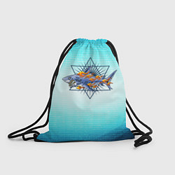 Рюкзак-мешок Акула в огне, цвет: 3D-принт
