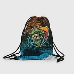 Рюкзак-мешок Рыба на крючке, цвет: 3D-принт