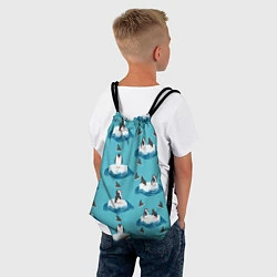 Рюкзак-мешок Пингвины, цвет: 3D-принт — фото 2
