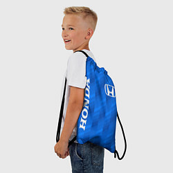 Рюкзак-мешок HONDA BLUE ХОНДА СИНИЙ, цвет: 3D-принт — фото 2