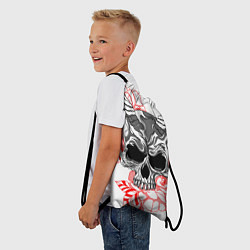 Рюкзак-мешок Череп с рогами, цвет: 3D-принт — фото 2