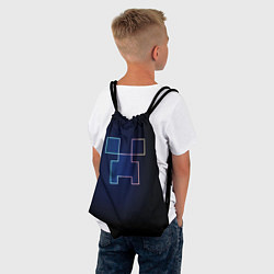 Рюкзак-мешок Неоновый крипер, цвет: 3D-принт — фото 2