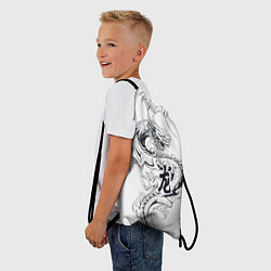 Рюкзак-мешок Китайский дракон на белом фоне, цвет: 3D-принт — фото 2