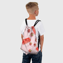 Рюкзак-мешок Мороженое и клубника, цвет: 3D-принт — фото 2