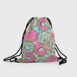 Рюкзак-мешок РазНоцветные Пончики, цвет: 3D-принт