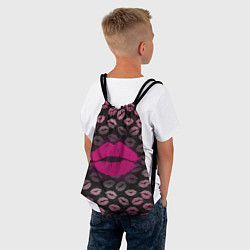 Рюкзак-мешок Малиновые губы, цвет: 3D-принт — фото 2