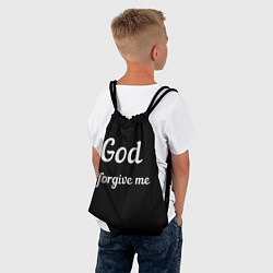 Рюкзак-мешок Господи прости меня, цвет: 3D-принт — фото 2