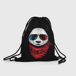 Рюкзак-мешок Панда Хипстер в Очках, цвет: 3D-принт