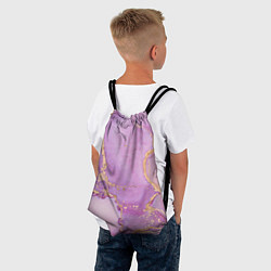 Рюкзак-мешок Сиреневые разводы краски, цвет: 3D-принт — фото 2