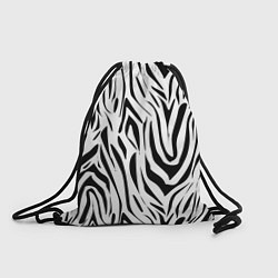 Рюкзак-мешок Черно-белая зебра, цвет: 3D-принт