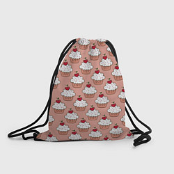 Рюкзак-мешок Вишенка на кексе, цвет: 3D-принт