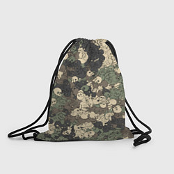 Рюкзак-мешок Камуфляжный рисунок из черепов, цвет: 3D-принт