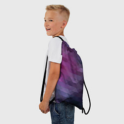 Рюкзак-мешок Фиолетово-бордовый узор, цвет: 3D-принт — фото 2