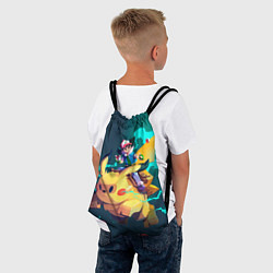 Рюкзак-мешок Эш с Пикачу, цвет: 3D-принт — фото 2