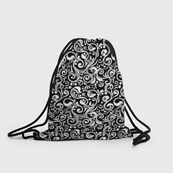 Рюкзак-мешок Черно-белая роспись, цвет: 3D-принт