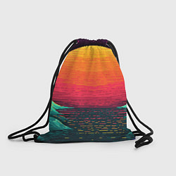 Рюкзак-мешок Пиксельный закат, цвет: 3D-принт