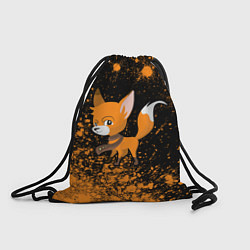 Рюкзак-мешок Лиса - В Шарфике - Взрыв, цвет: 3D-принт