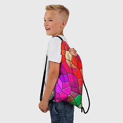 Рюкзак-мешок Мозаика цветная, цвет: 3D-принт — фото 2