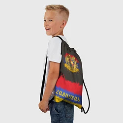 Рюкзак-мешок Flag of Armenia, цвет: 3D-принт — фото 2