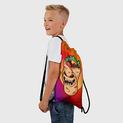 Рюкзак-мешок Шаурма - зомби, цвет: 3D-принт — фото 2