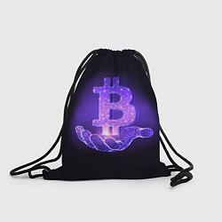 Рюкзак-мешок BITCOIN IN HAND БИТКОИН, цвет: 3D-принт