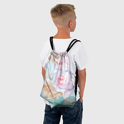 Рюкзак-мешок Нежная акварель с розами, цвет: 3D-принт — фото 2