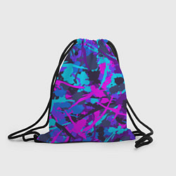 Рюкзак-мешок Неоновые кляксы, цвет: 3D-принт