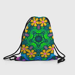 Рюкзак-мешок Цветы и узоры - Калейдоскоп, цвет: 3D-принт