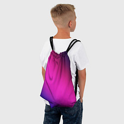 Рюкзак-мешок Фиолетово-малиновый градиент, цвет: 3D-принт — фото 2