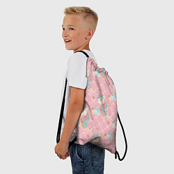 Рюкзак-мешок Единороги для девочек, цвет: 3D-принт — фото 2