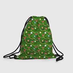 Рюкзак-мешок Новогодняя Ёлка с Игрушками, цвет: 3D-принт