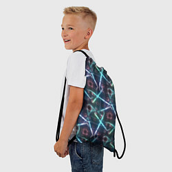 Рюкзак-мешок Неоновый панк, цвет: 3D-принт — фото 2