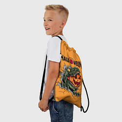 Рюкзак-мешок Т Рекс с тыквой в пасте, цвет: 3D-принт — фото 2
