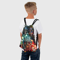 Рюкзак-мешок Iron Maiden allover, цвет: 3D-принт — фото 2