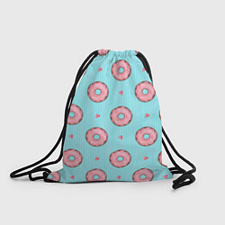 Рюкзак-мешок Розовые пончики, цвет: 3D-принт