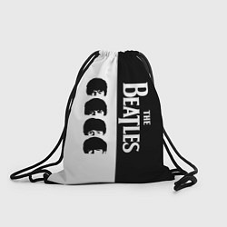 Рюкзак-мешок The Beatles черно - белый партер, цвет: 3D-принт