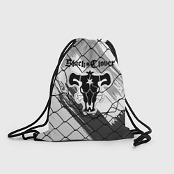 Рюкзак-мешок Чёрный клевер бык за решеткой, цвет: 3D-принт