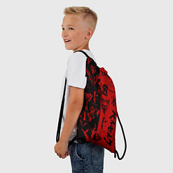 Рюкзак-мешок BERSERK BLACK RED БЕРСЕРК ПАТТЕРН, цвет: 3D-принт — фото 2