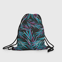 Рюкзак-мешок Листья Пальм Неон, цвет: 3D-принт