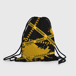 Рюкзак-мешок Лента DANGER, цвет: 3D-принт