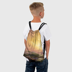 Рюкзак-мешок Шторм в море девятый вал, цвет: 3D-принт — фото 2