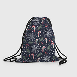 Рюкзак-мешок Паттерн с веточками, цвет: 3D-принт