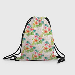 Рюкзак-мешок Гавайские цветы, цвет: 3D-принт